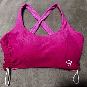 Bombshell Sportswear Pink Lemonade toggle Sports Bra Medium